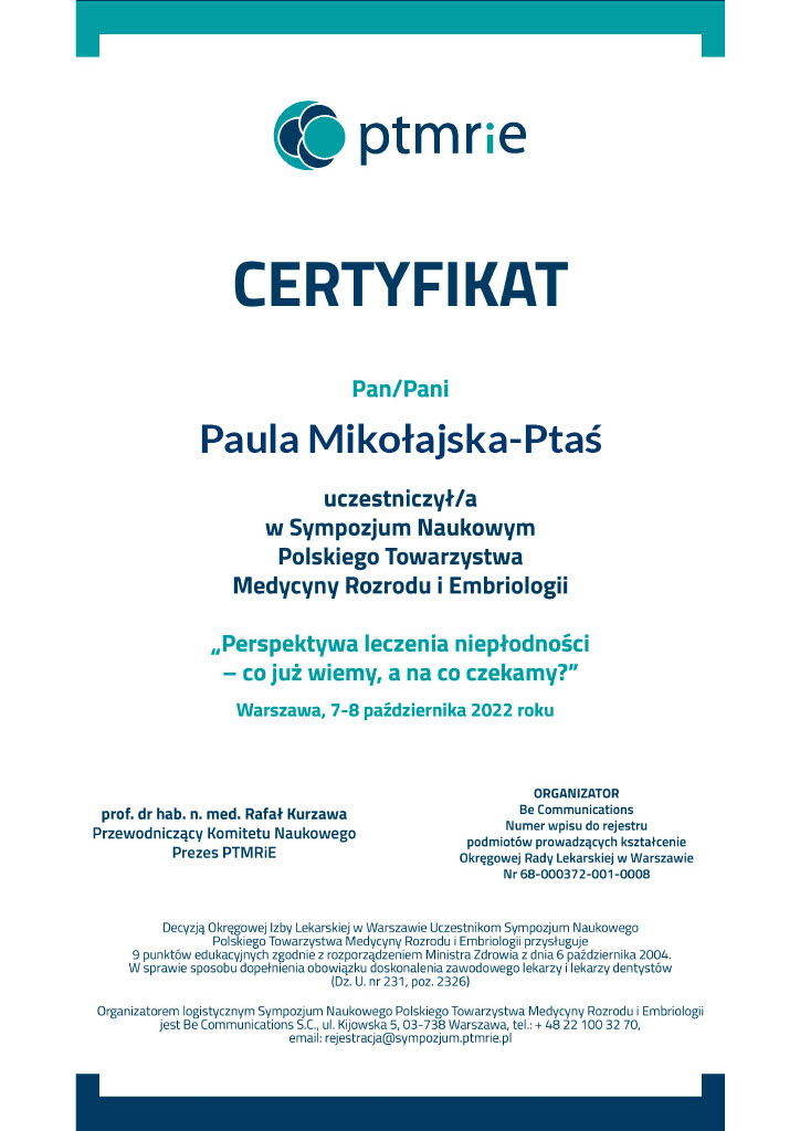 Certyfikat 10