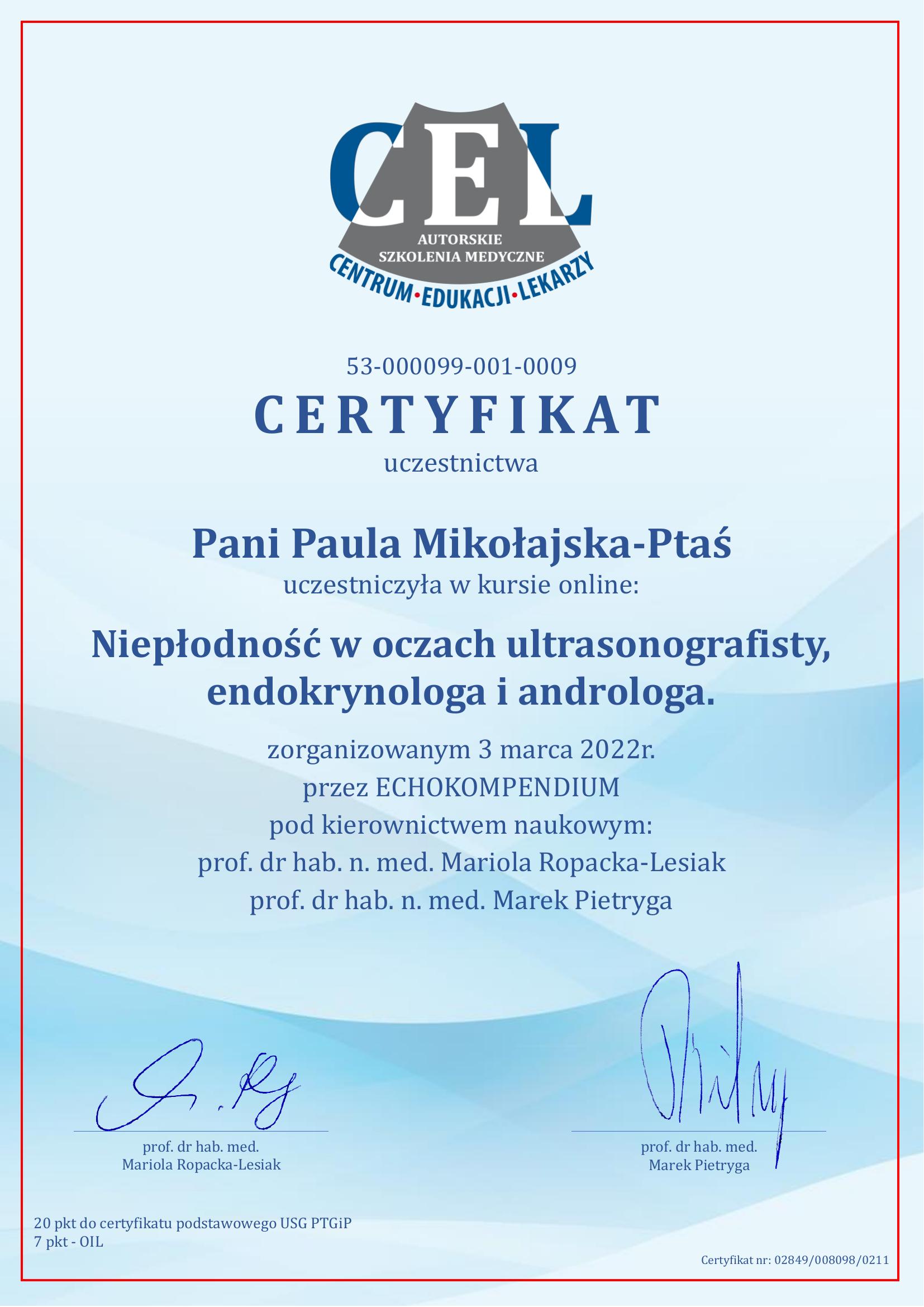Certyfikat 17