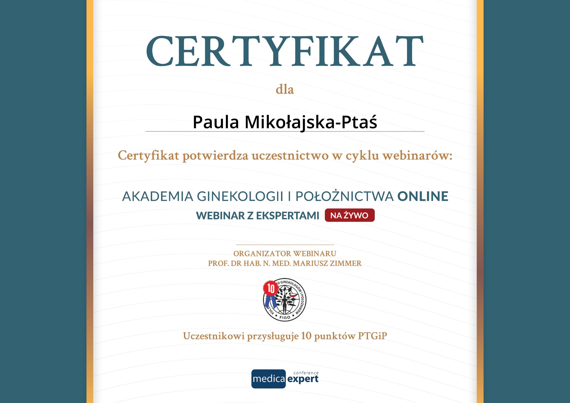 Certyfikat 19