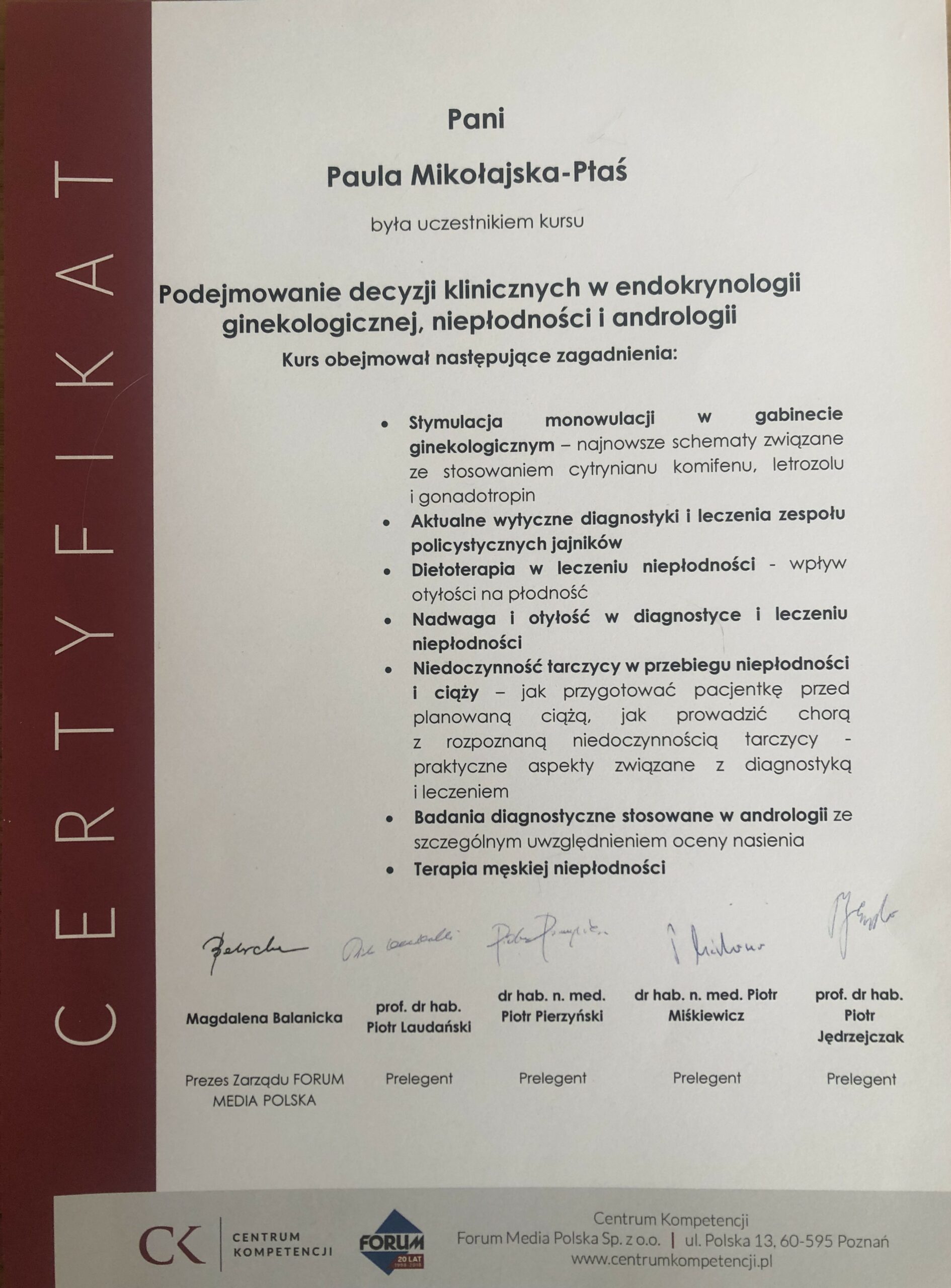 Certyfikat 22